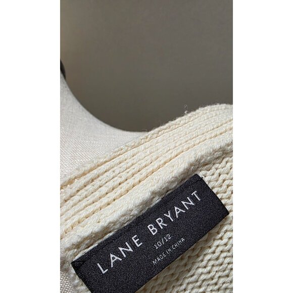 Lane Bryant Womens Ivory Cardigan Sweater Size M - Picture 5 of 5